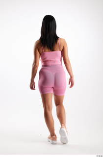 Reeta  1 back view dressed pink short leggings pink…